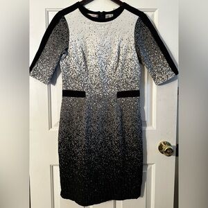 YOANA BARASCHI Anthropologie 8 Ombré Blk White Short Sleeve Stretch NICE Clean